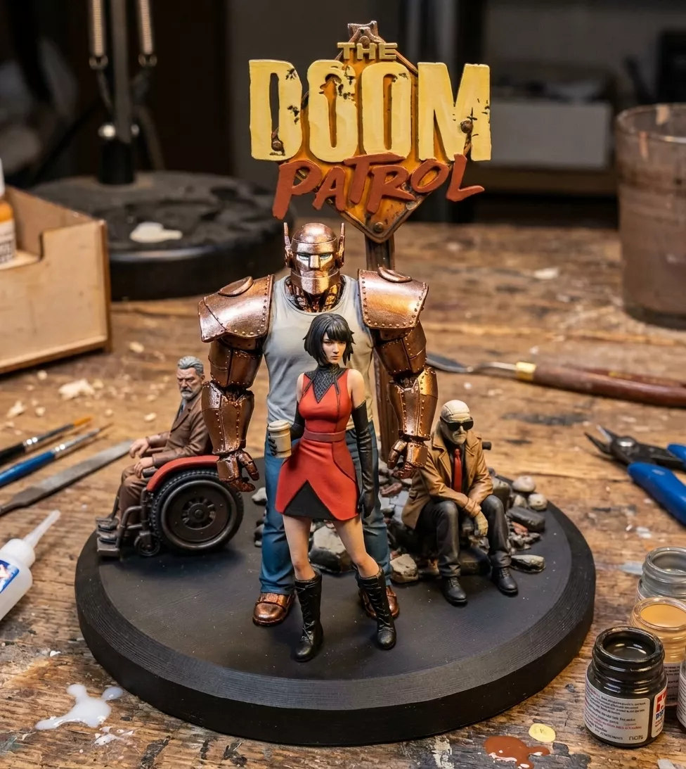 The Doom Patrol Latest Cover Art Diorama 3D print model