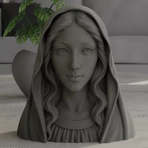 St Mary Bust 3D Print Model STL