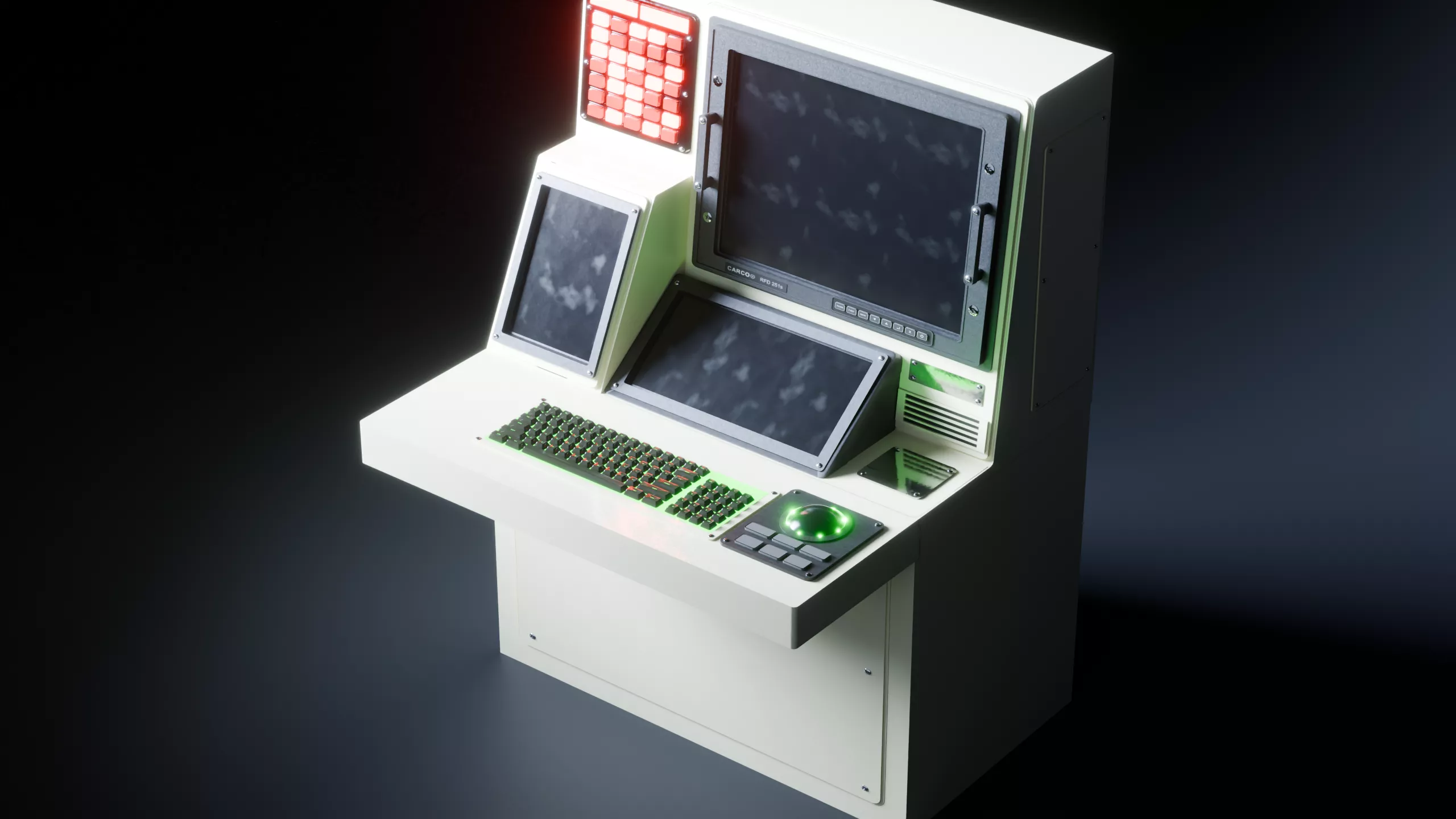 Arleigh Burke AN-Q70 Command and Control Console 3D model