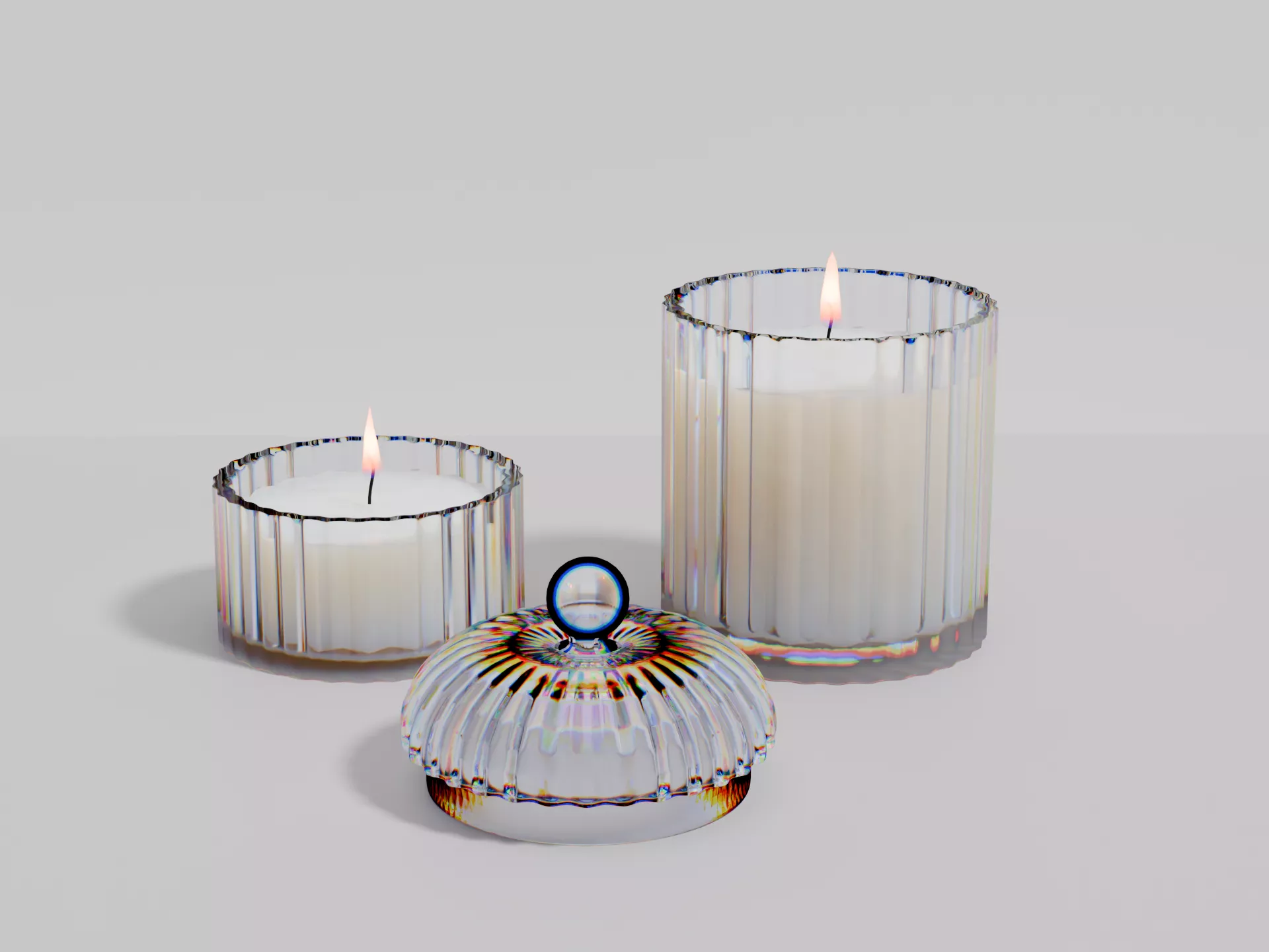 Modern Minimalist Scented Candles Set 3D model