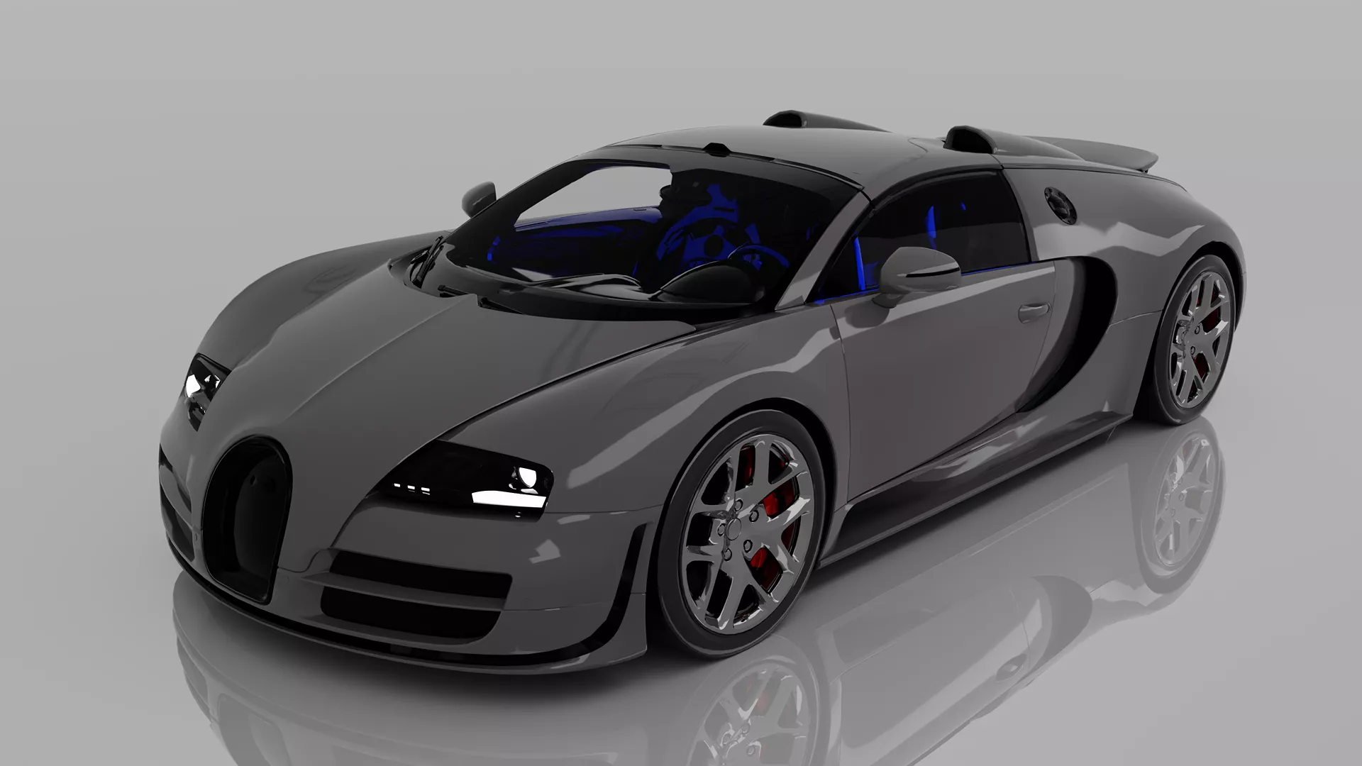 Bugatti Veyron Style Hypercar 3D model
