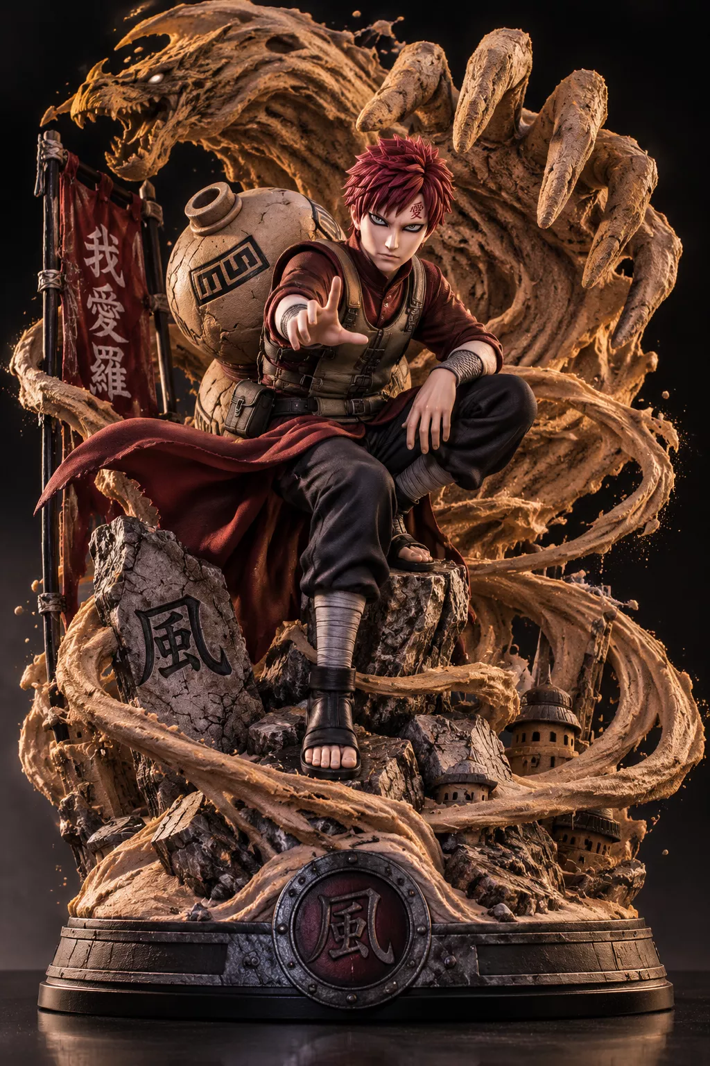 Gaara And Sand Guardian Highly Detailed 3D Printable STL 3D print model