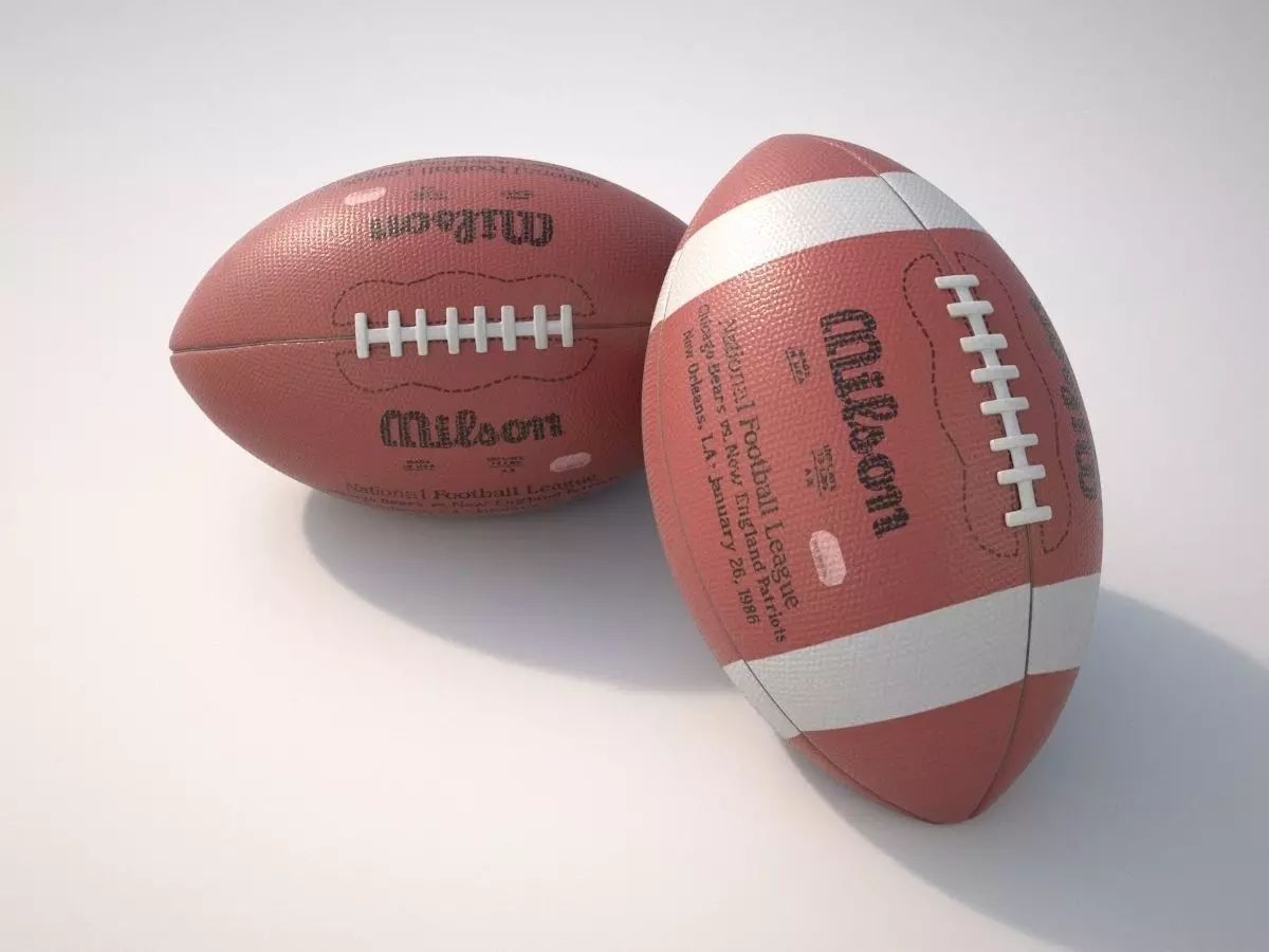 Rugby american football 3D model