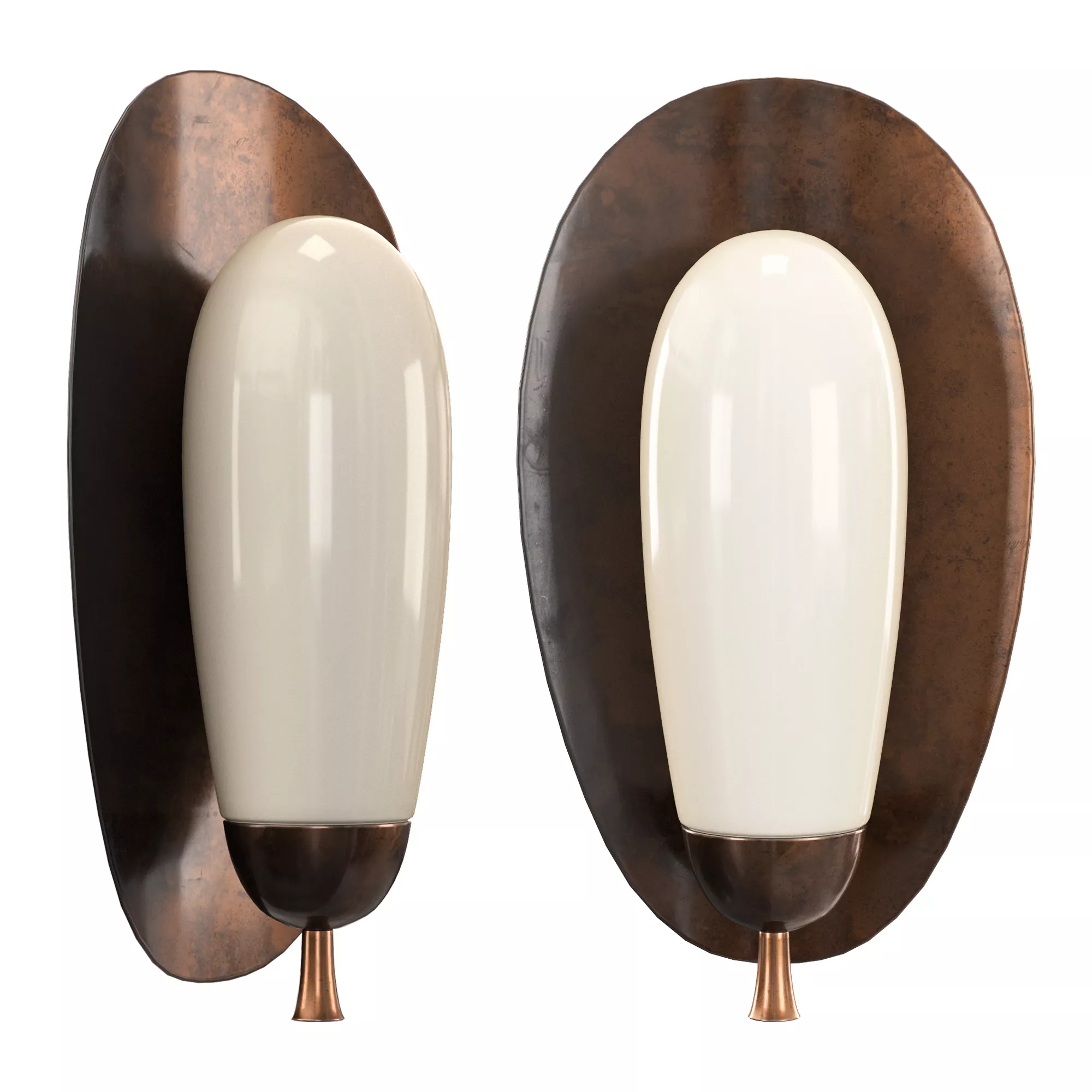 Brass Wall Sconces Attributed 3D model