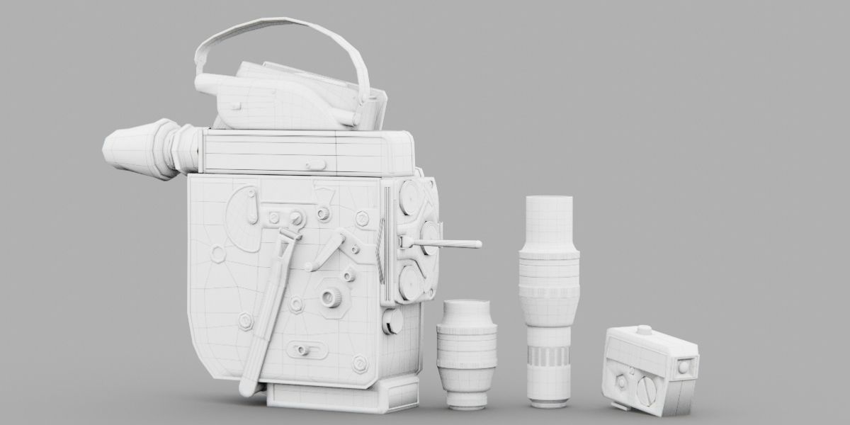 Bolex H16 vintage camera 3D model_6