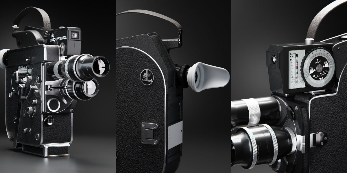 Bolex H16 vintage camera 3D model_2