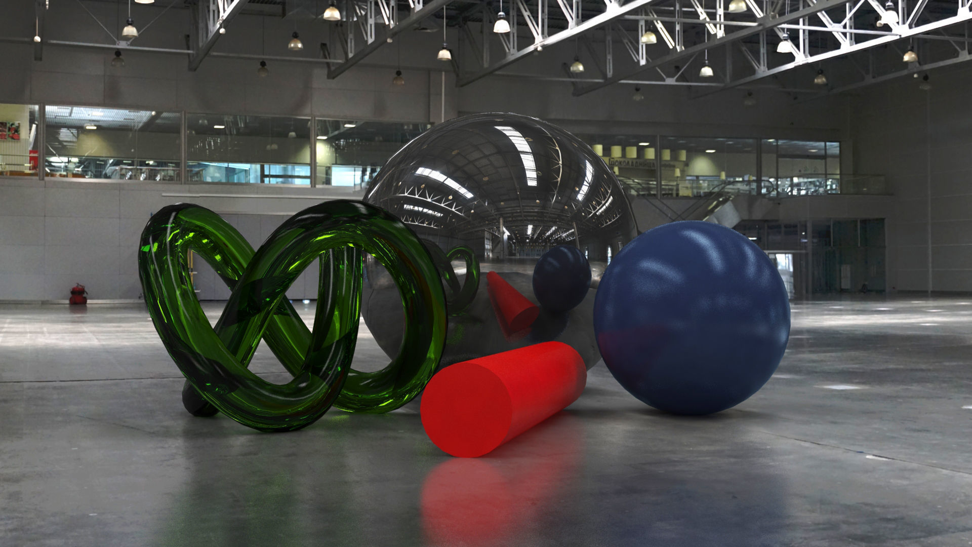 Exhibition hall HDR EXR 2 3D model_3