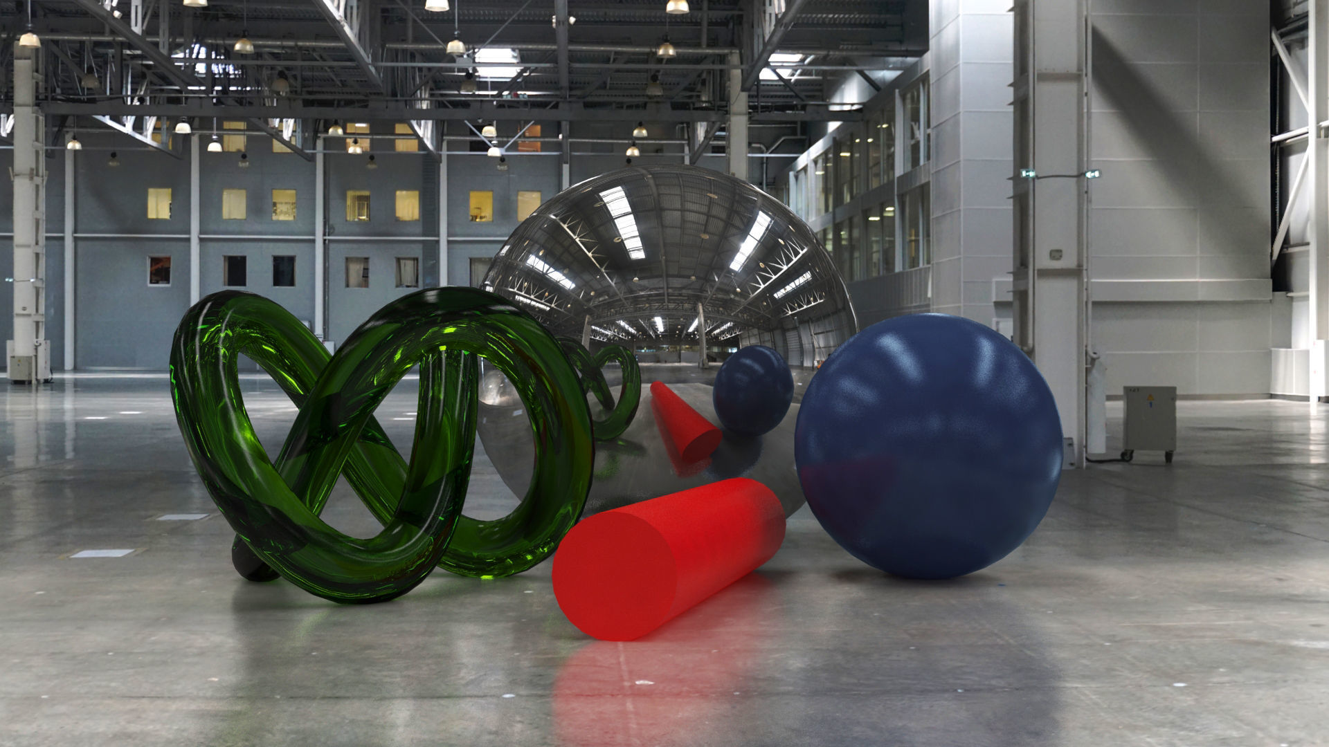 Exhibition hall HDR EXR 2 3D model_1