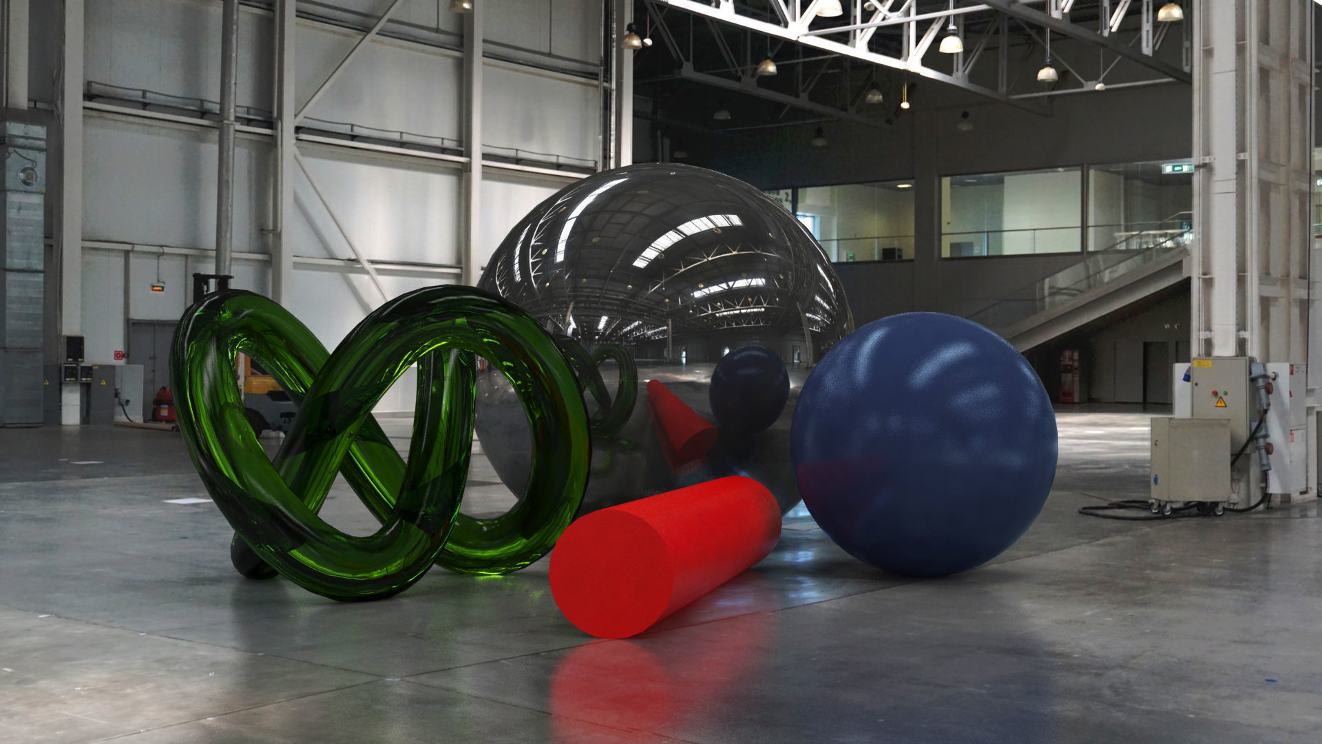 Exhibition hall HDR EXR 2 3D model_2