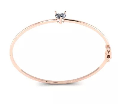 Heart Diamond Bangle 3D print model