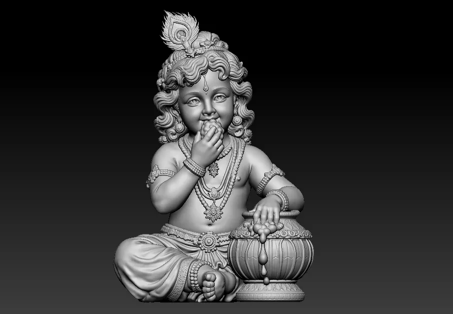 little krishna 3d model 3D print model