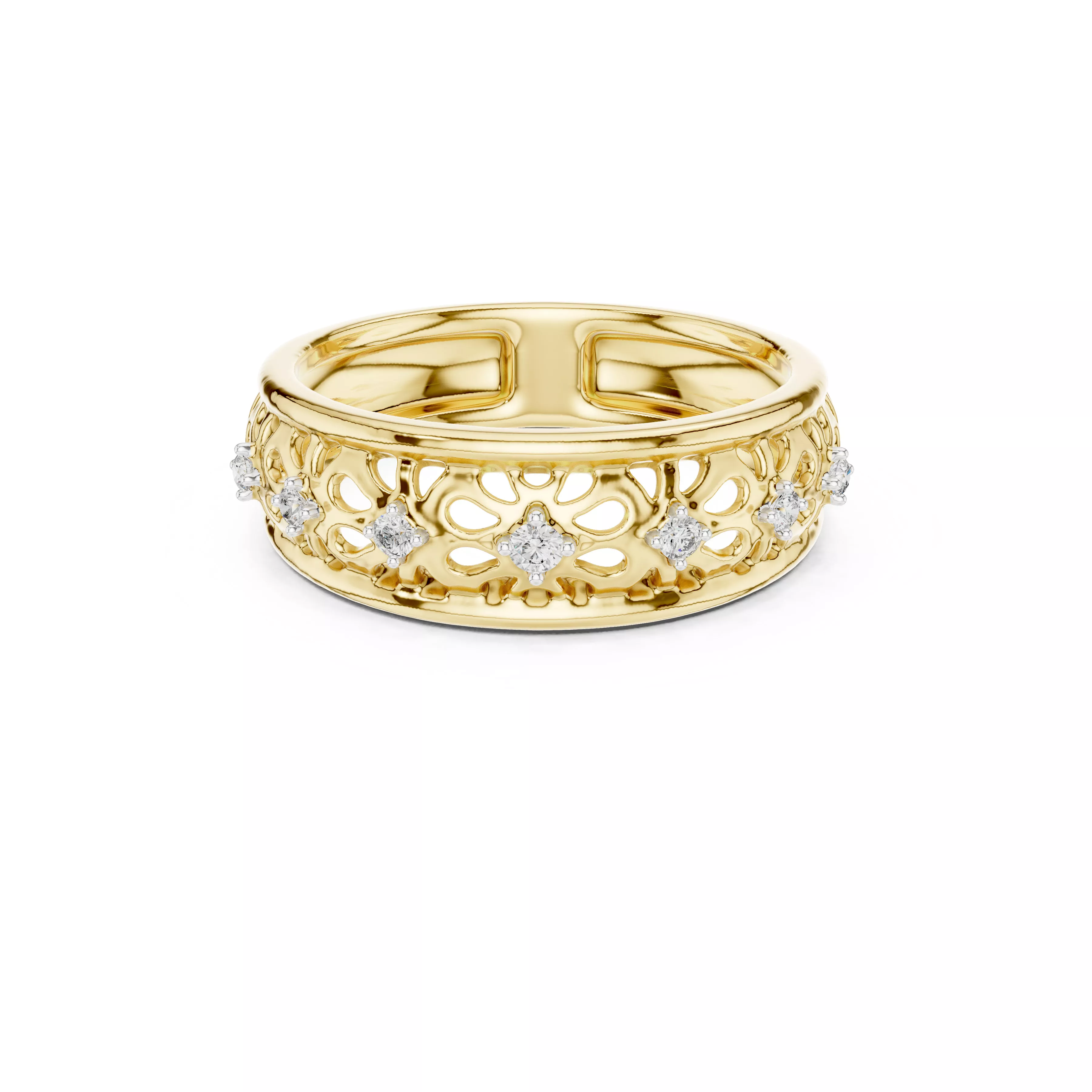 Buy Diamond Ring CAD Engagement Wedding Jewelry STL 3DM R1976 3D print model
