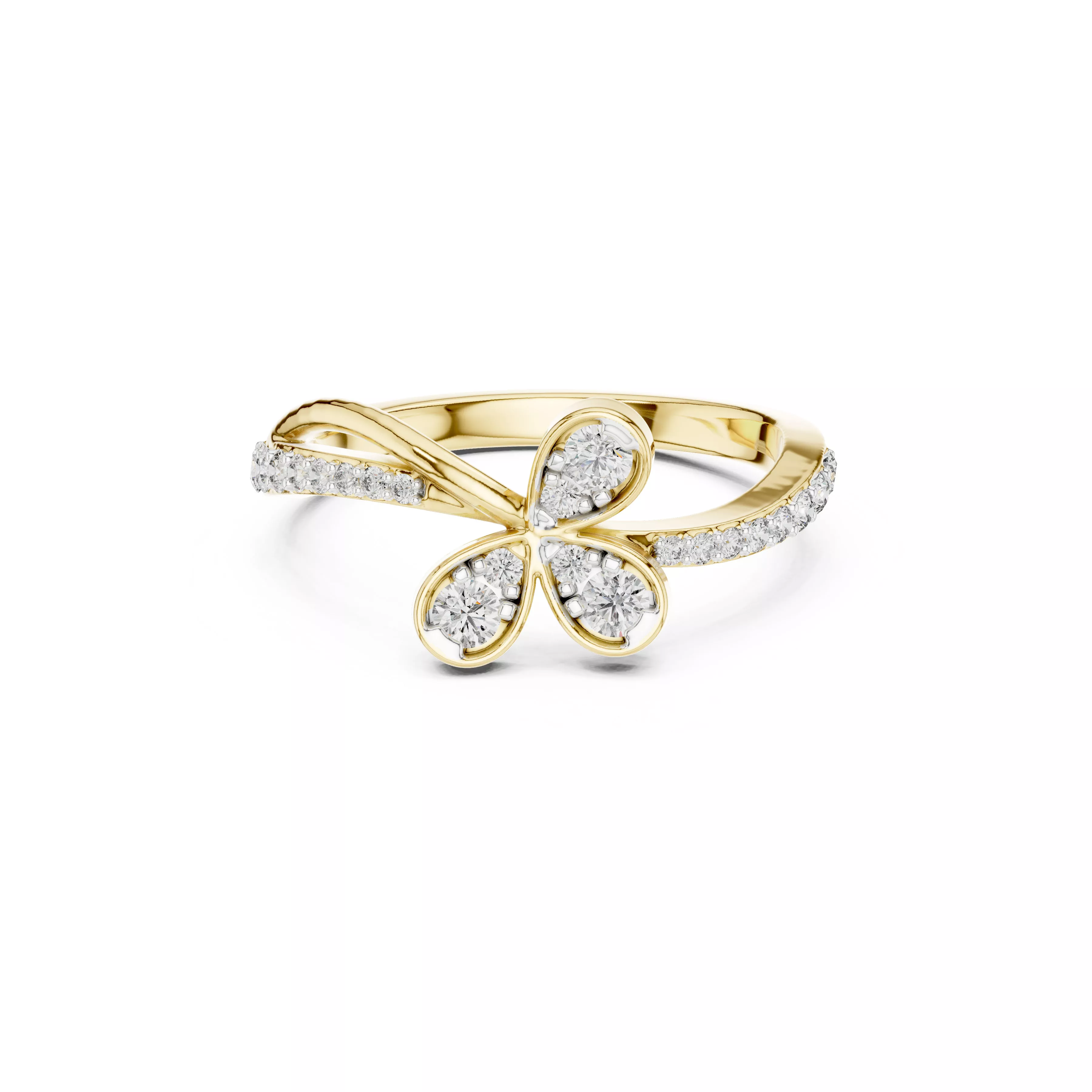 Buy Diamond Ring CAD Engagement Wedding Jewelry STL 3DM R1960 3D print model