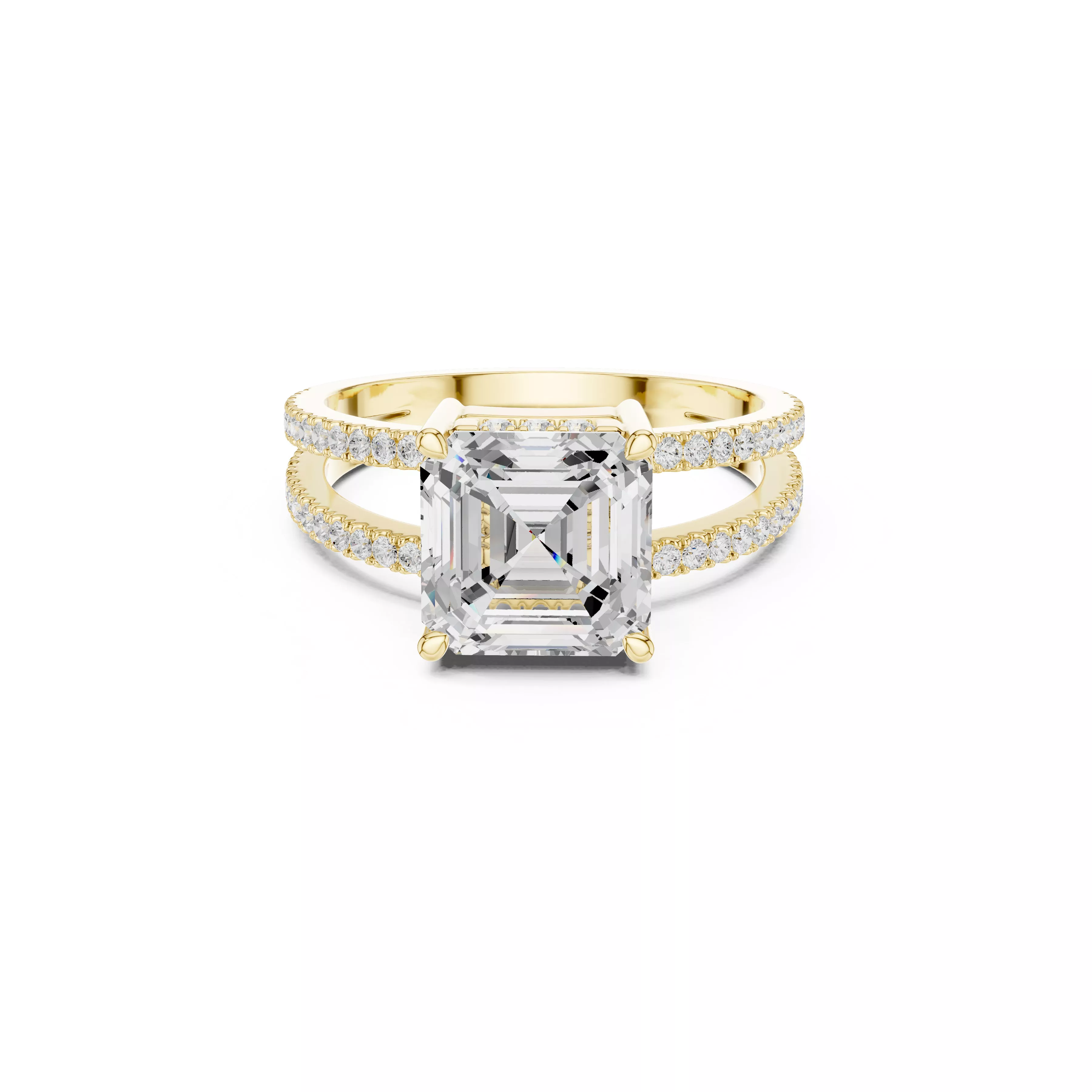 Buy Diamond Ring CAD Engagement Wedding Jewelry STL 3DM R2293 3D print model