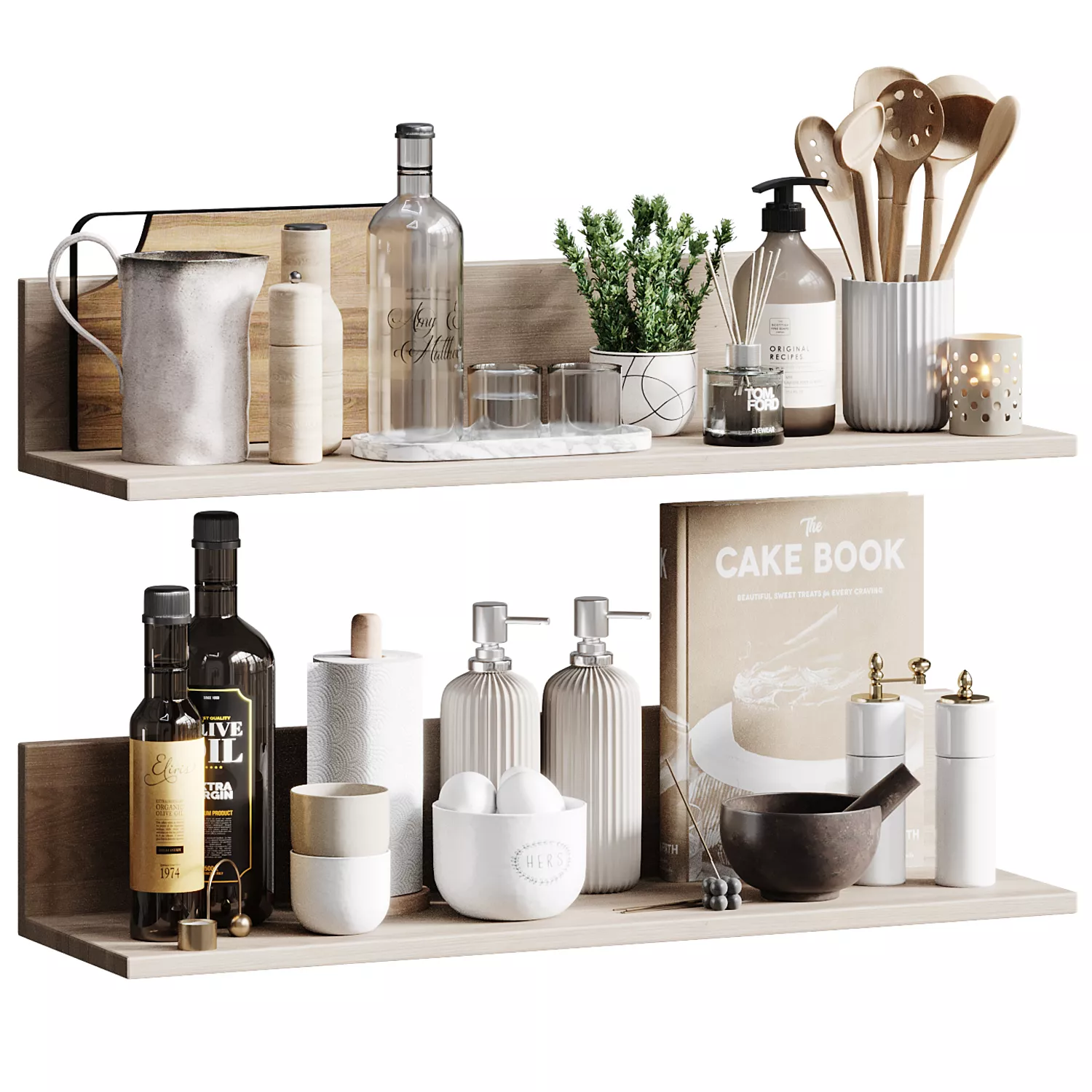 Modern Kitchen Accessories Set 41 3D model