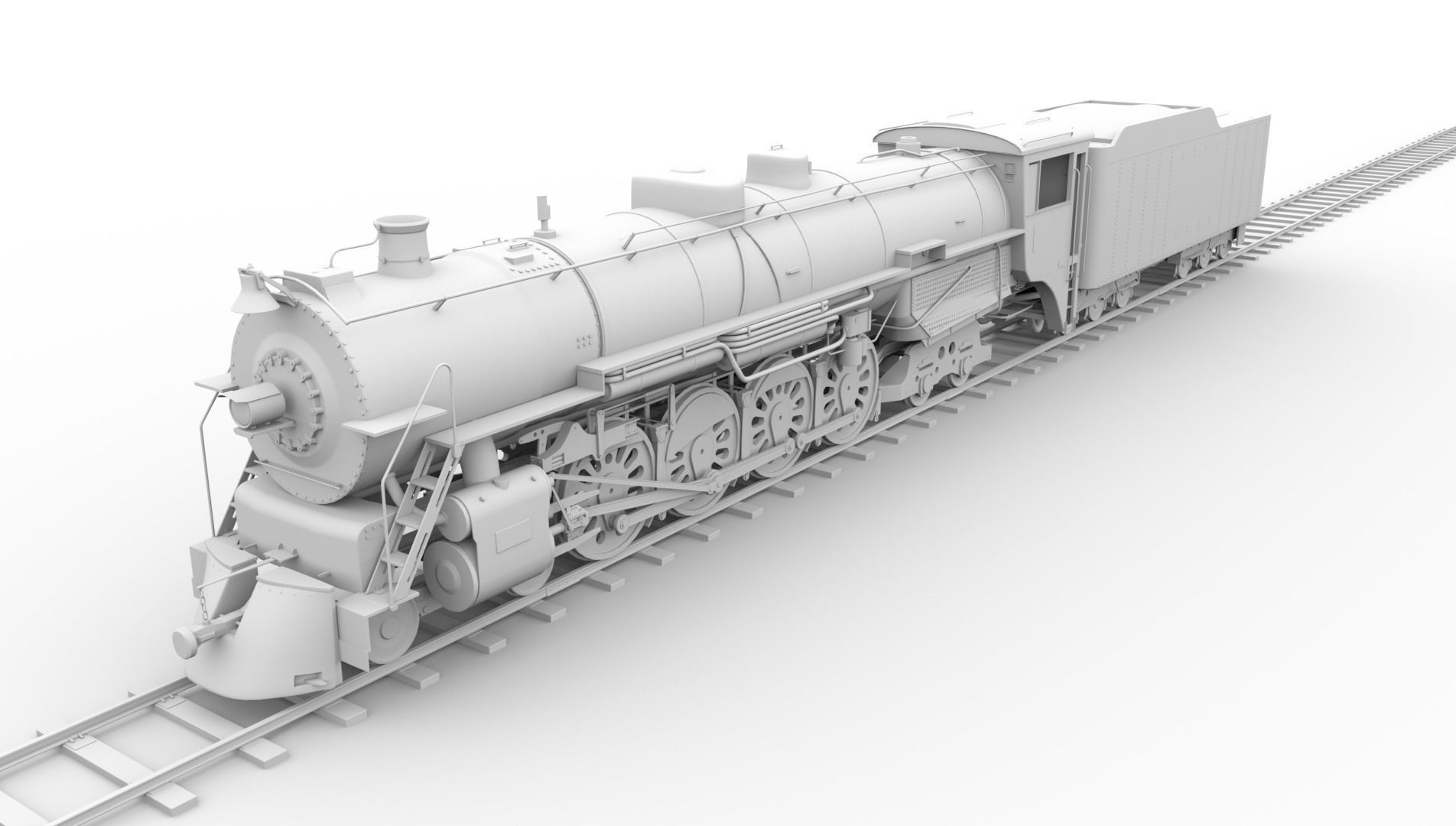 Steam locomotive 3D model_4