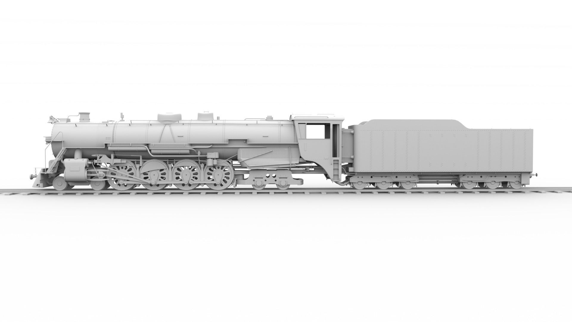 Steam locomotive 3D model_2