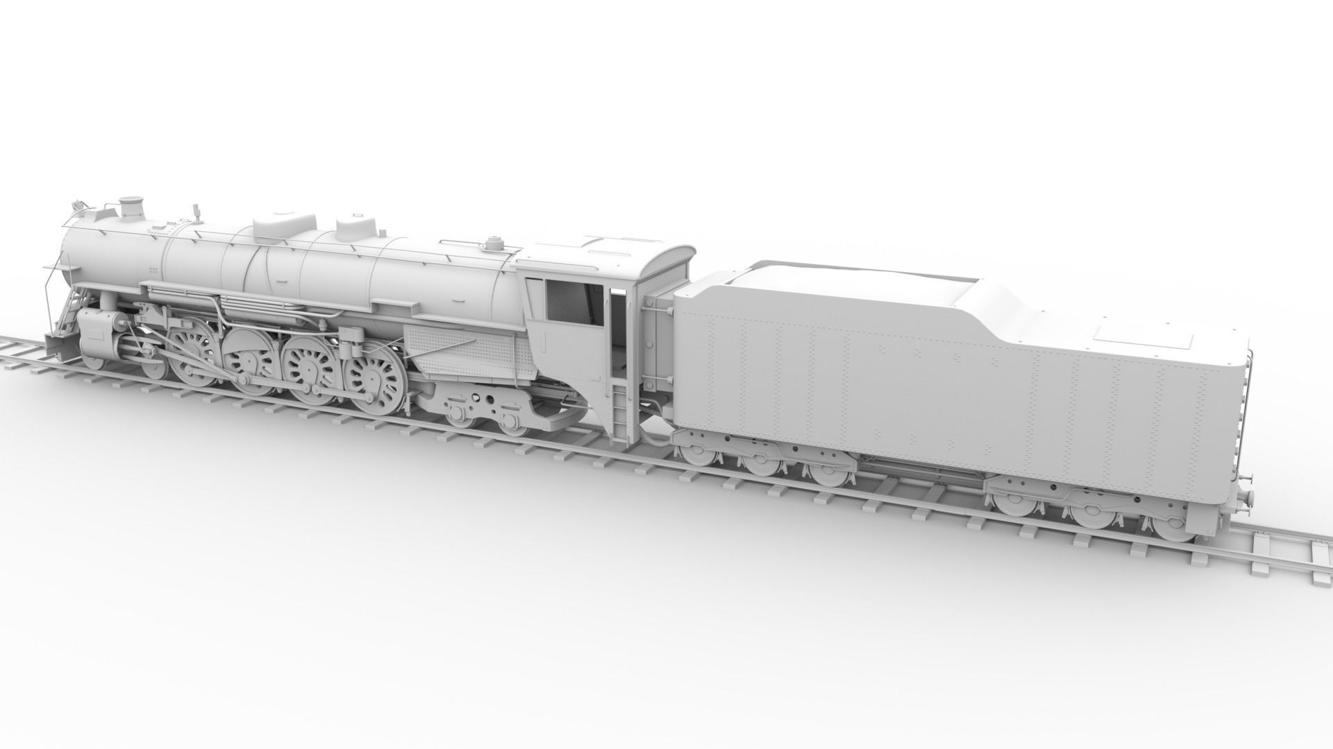 Steam locomotive 3D model_5