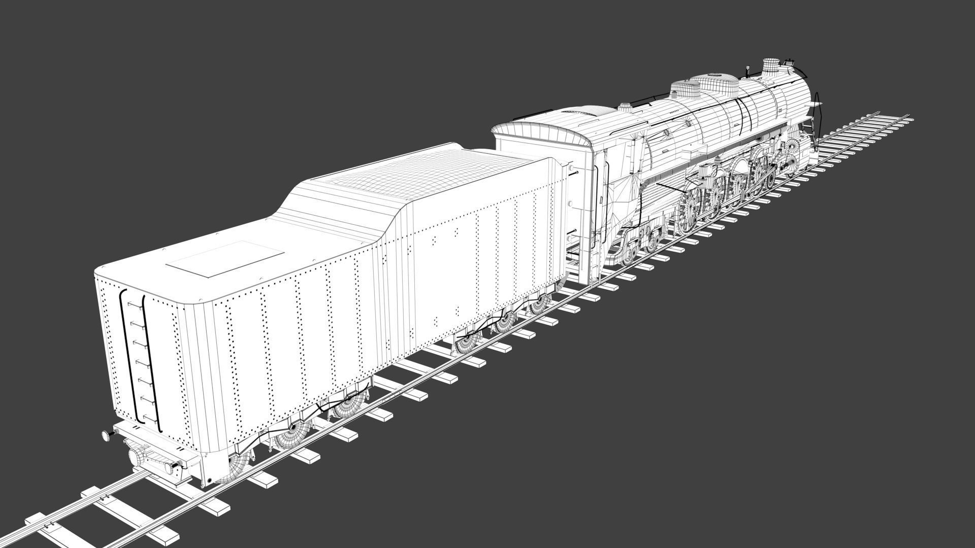 Steam locomotive 3D model_9