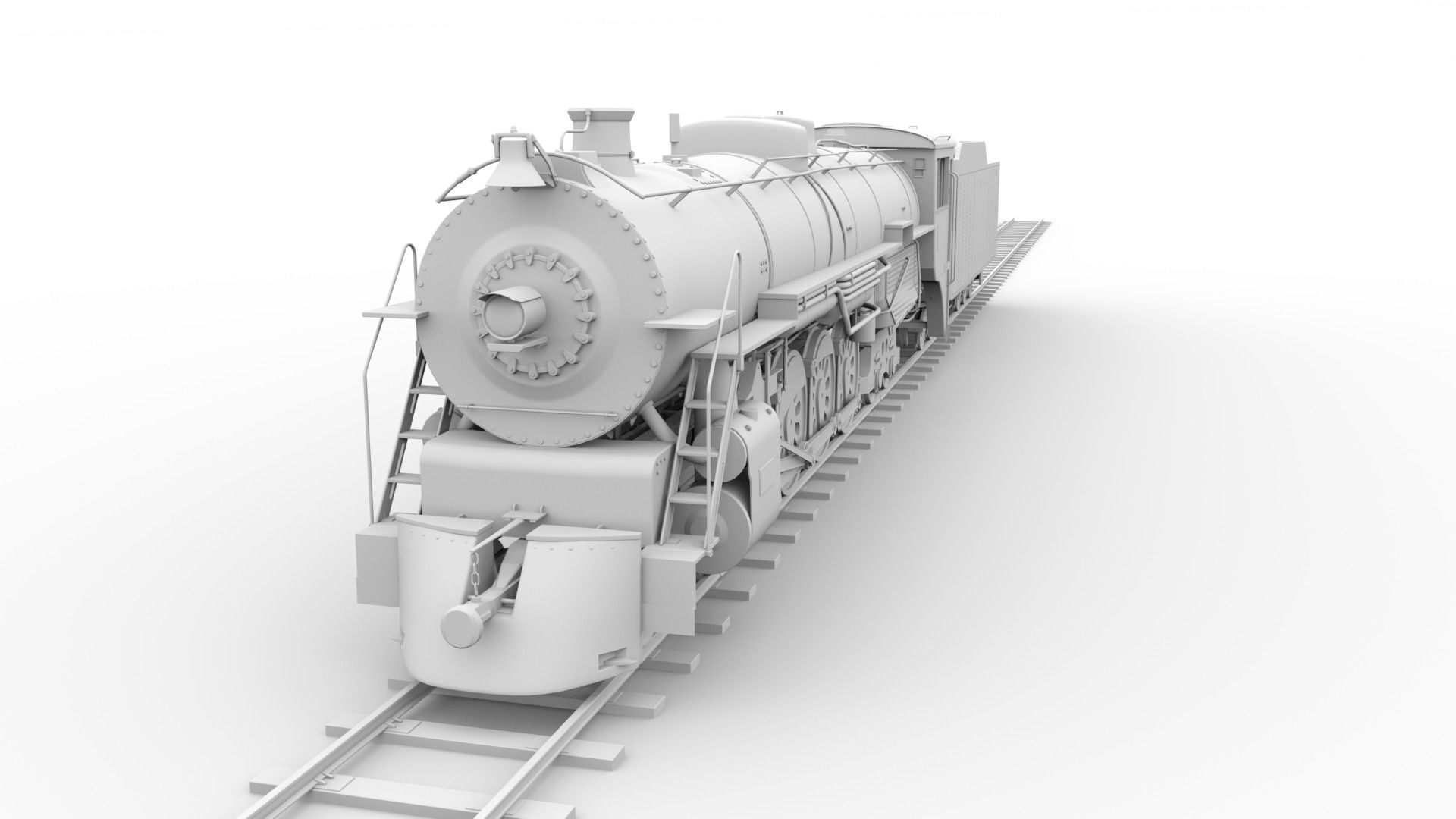 Steam locomotive 3D model_3