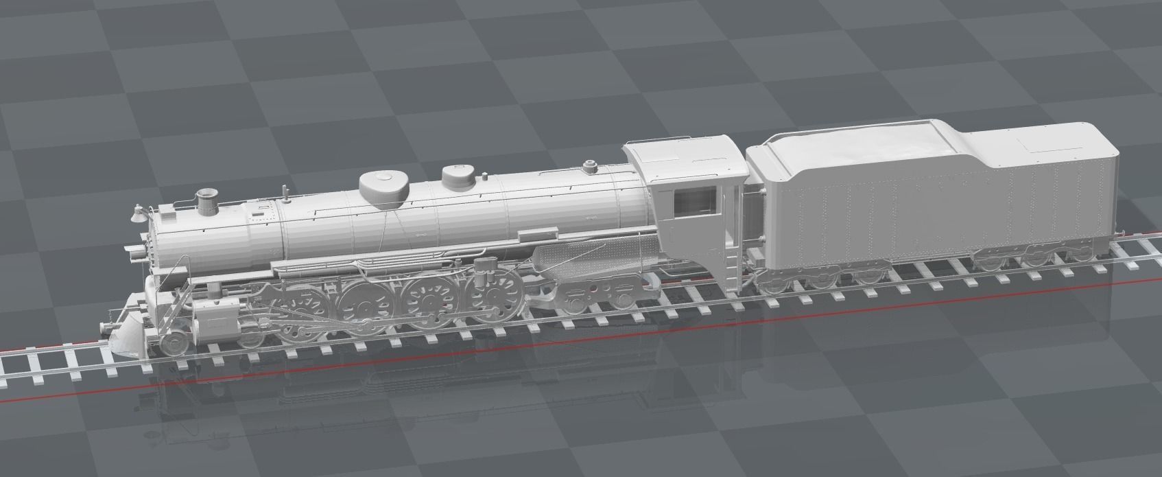 Steam locomotive 3D model_11