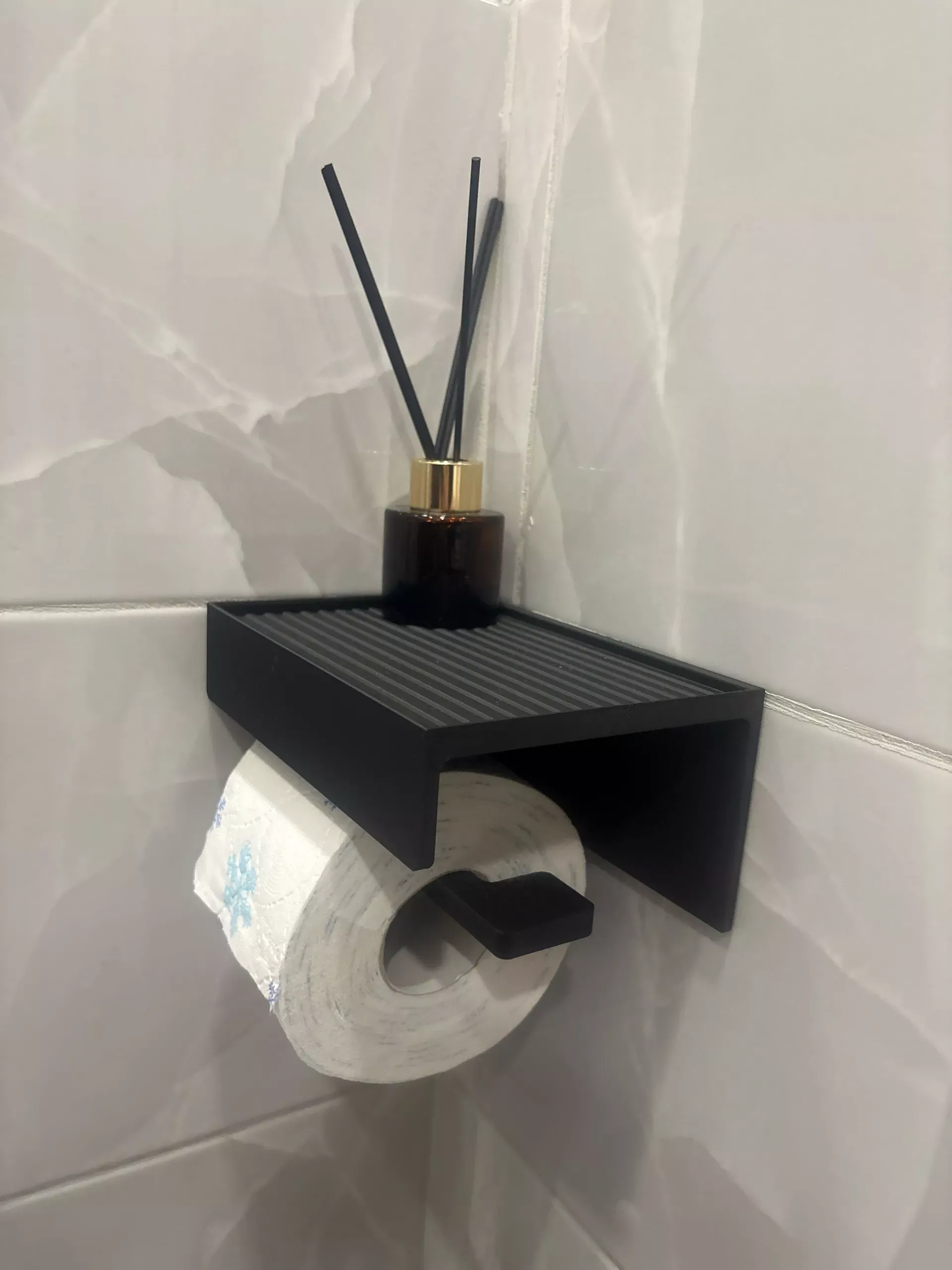 Wall Mounted Bathroom Roll Holder 3D print model