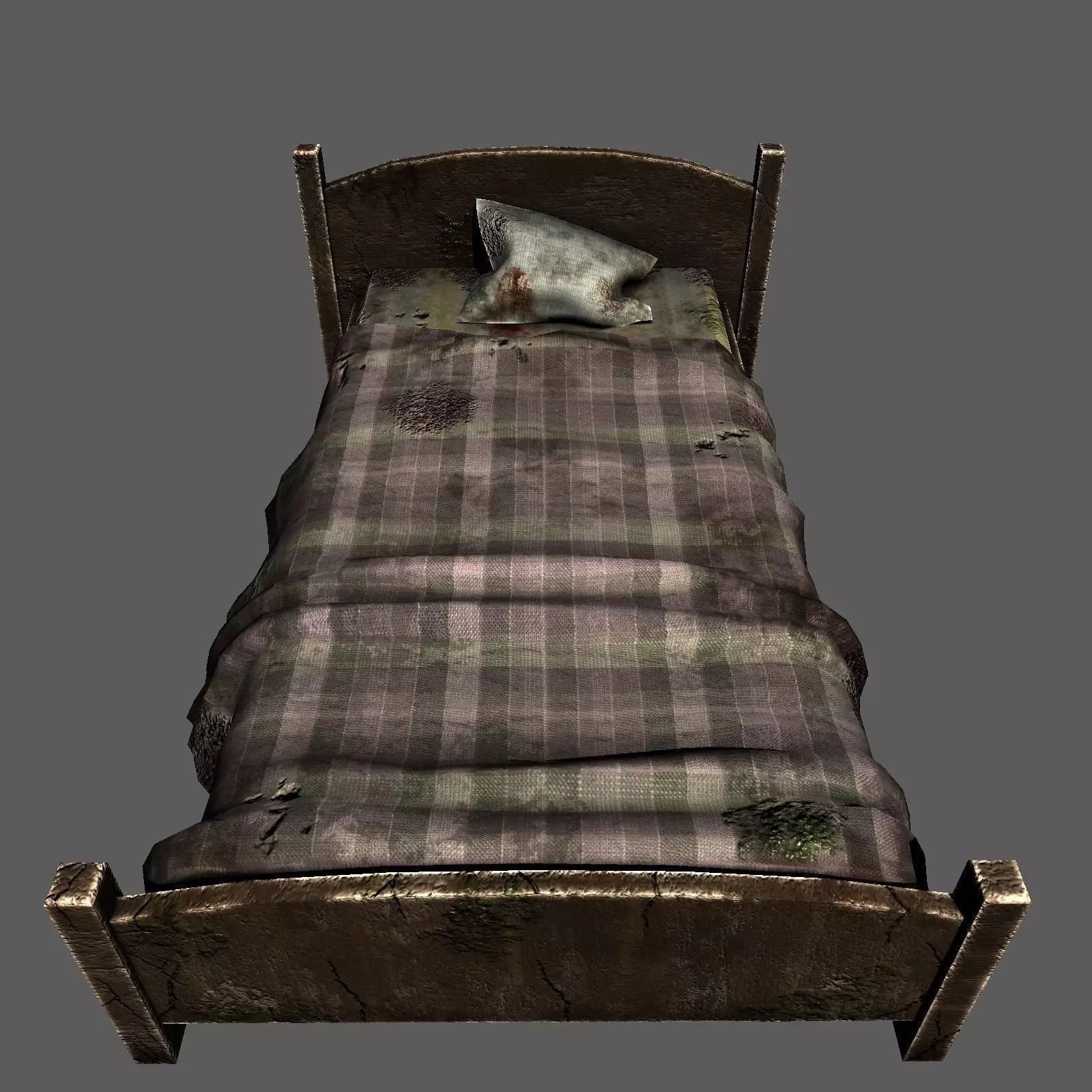 Old bed Free low-poly 3D model