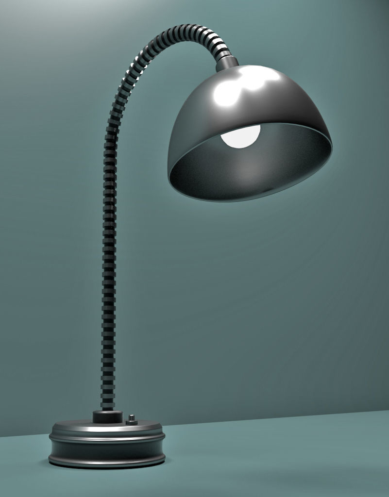 Desktop Lamp 3D model_1