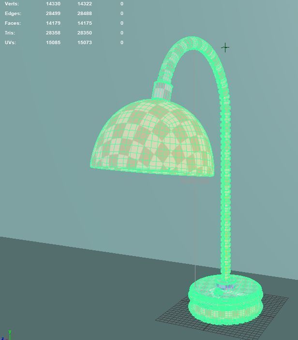 Desktop Lamp 3D model_2
