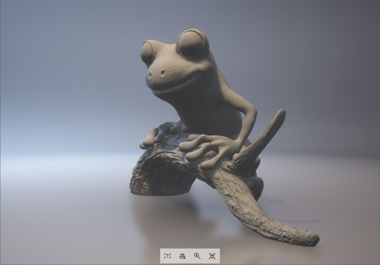 Tree frog 3D print model_2