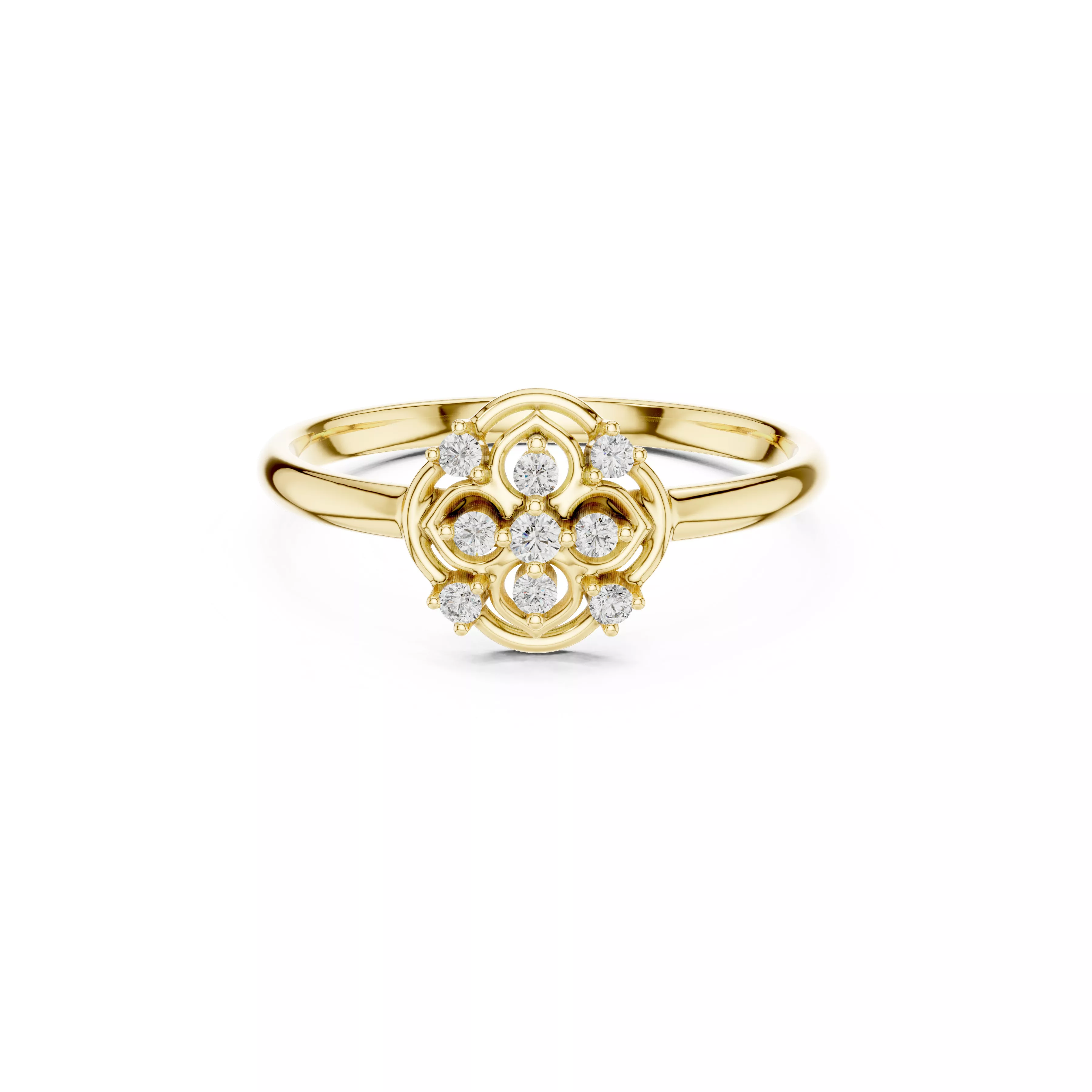Buy Diamond Ring CAD Engagement Wedding Jewelry STL 3DM R2572 3D print model