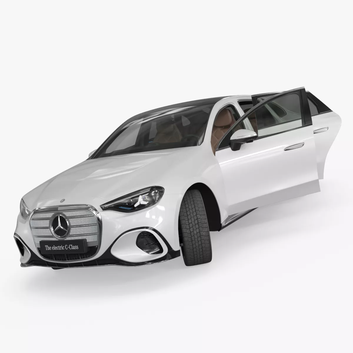 2027 Mercedes-Benz C-Class EV Sedan Rigged 3D model