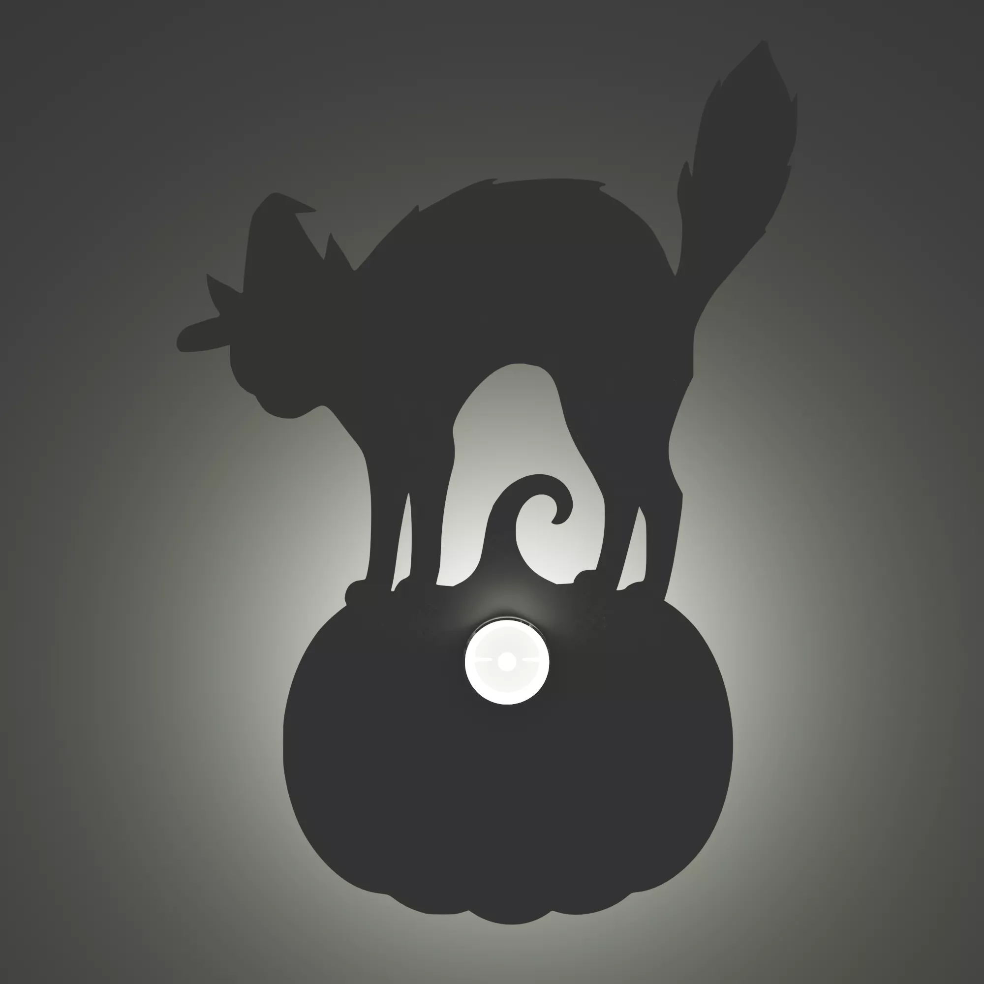 Cat and Pumpkin Shadow Lamp 3D print model