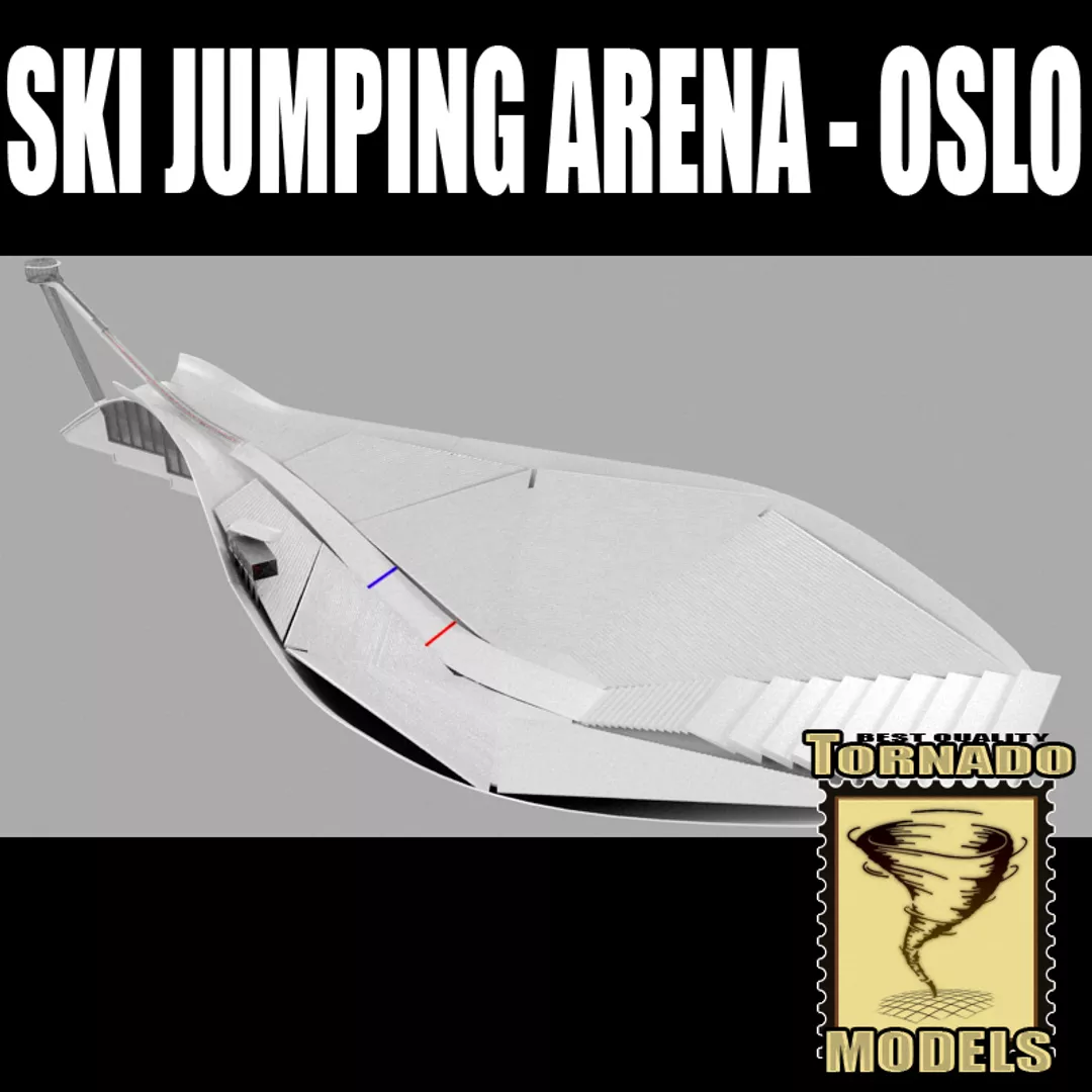 Ski Jumping Arena Oslo 3D model