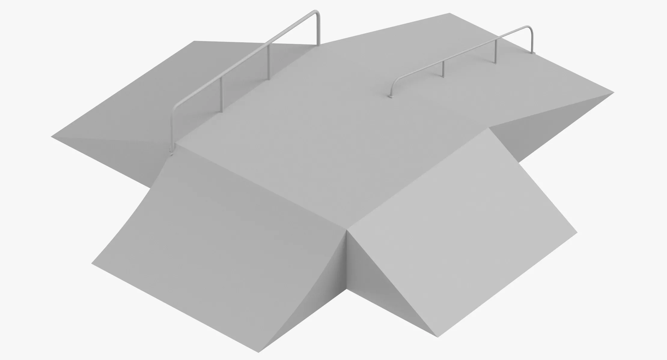 Skate Ramp - Fun Box 01 Free 3D model