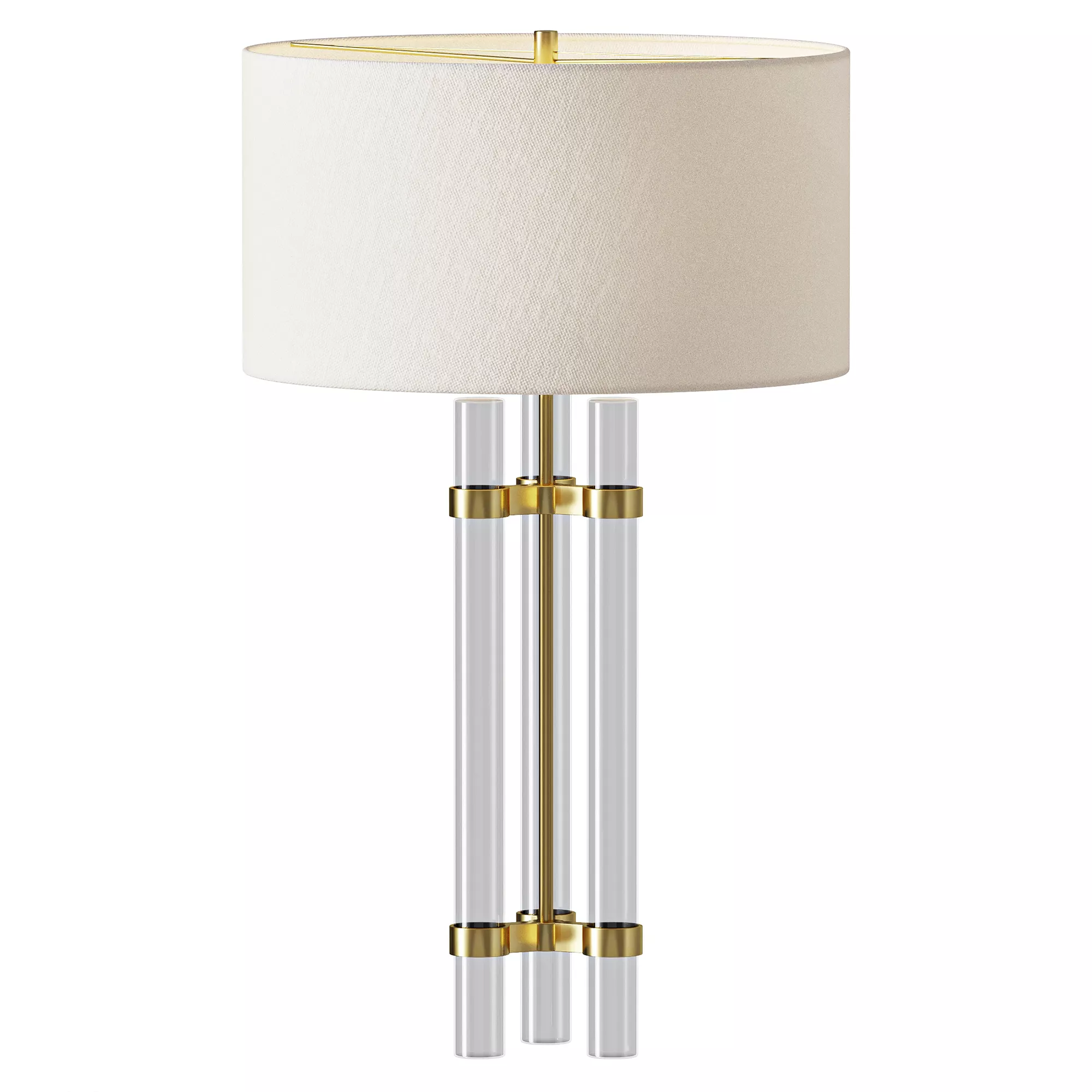 Louvre Home Hugh Glass Table Lamp 3D model