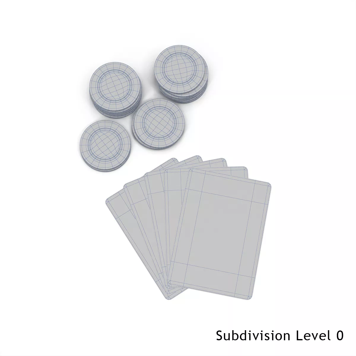 Poker Chips and Cards 3D model