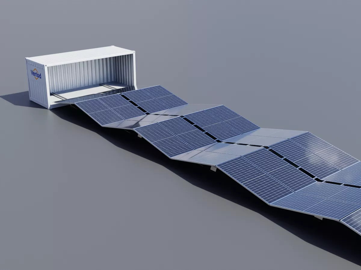 20ft Foldable Solar PV Container-Photovoltaic Power Station 3D model
