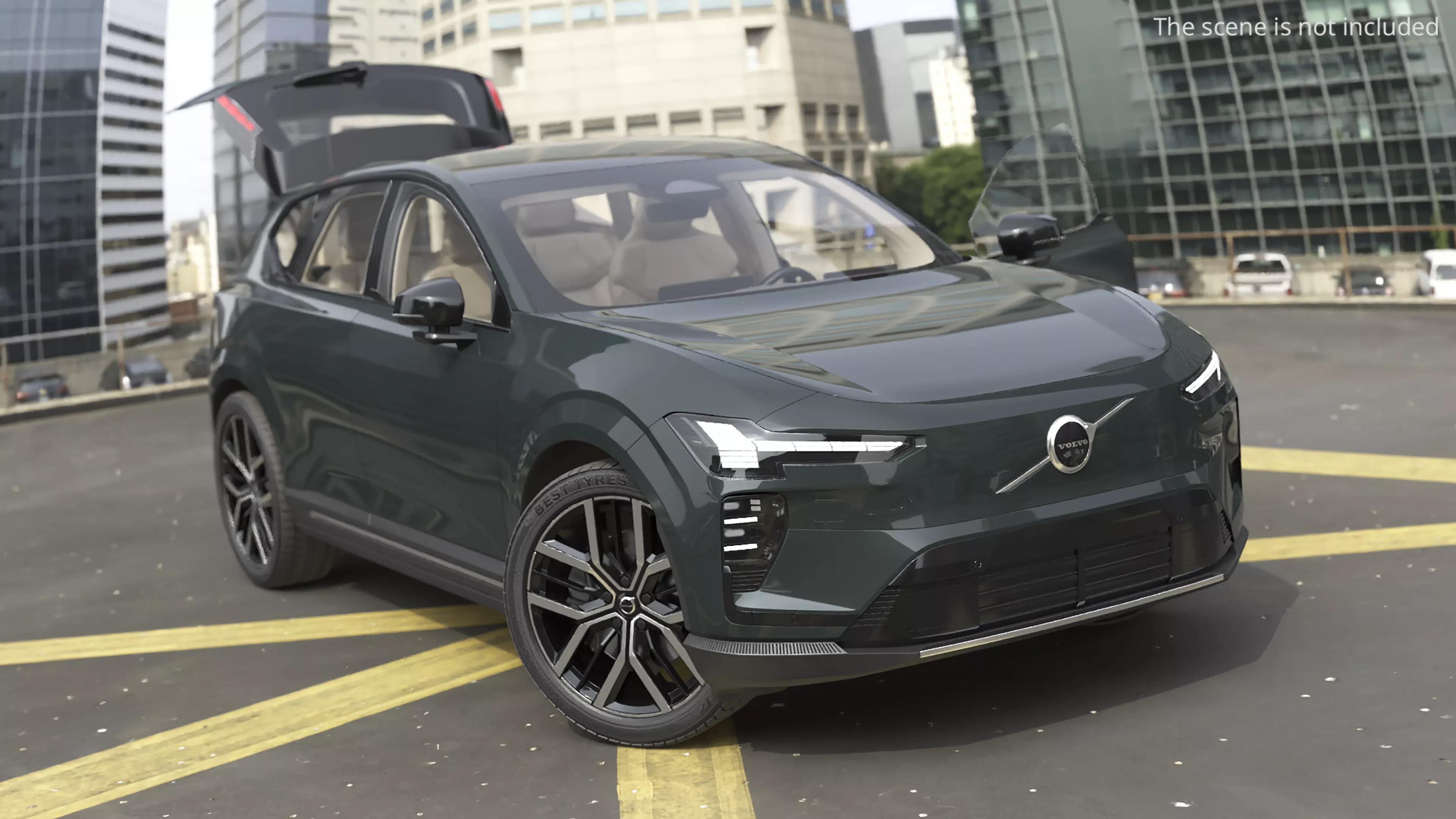 2027 Volvo EX60 SUV Rigged for Cinema 4D 3D model
