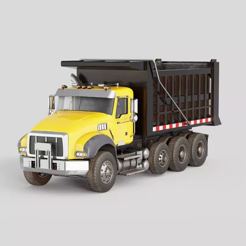 Rigged Animated Dump Truck - Heavy Duty 3D Model