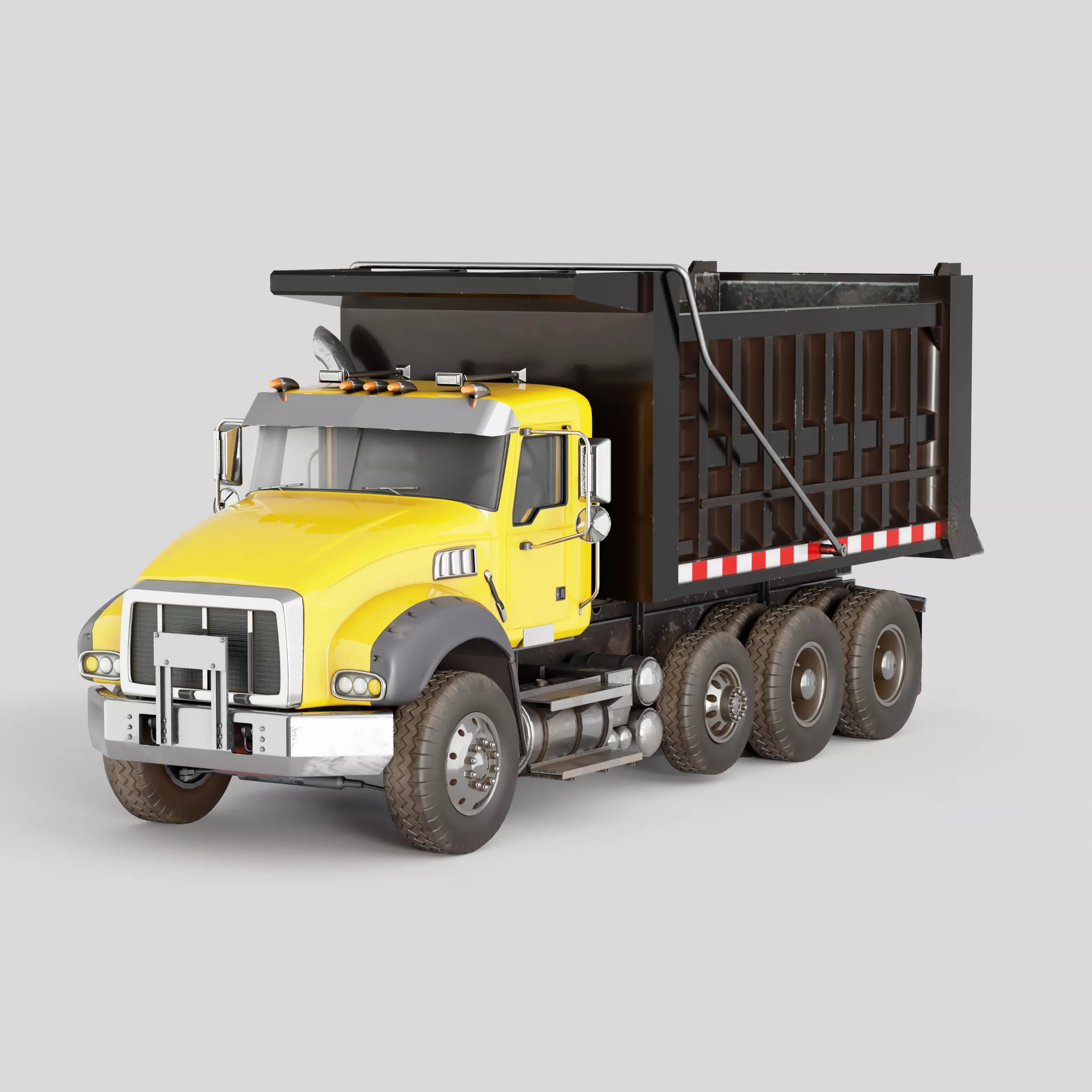 Rigged Animated Dump Truck - Heavy Duty 3D Model Low-poly 3D model