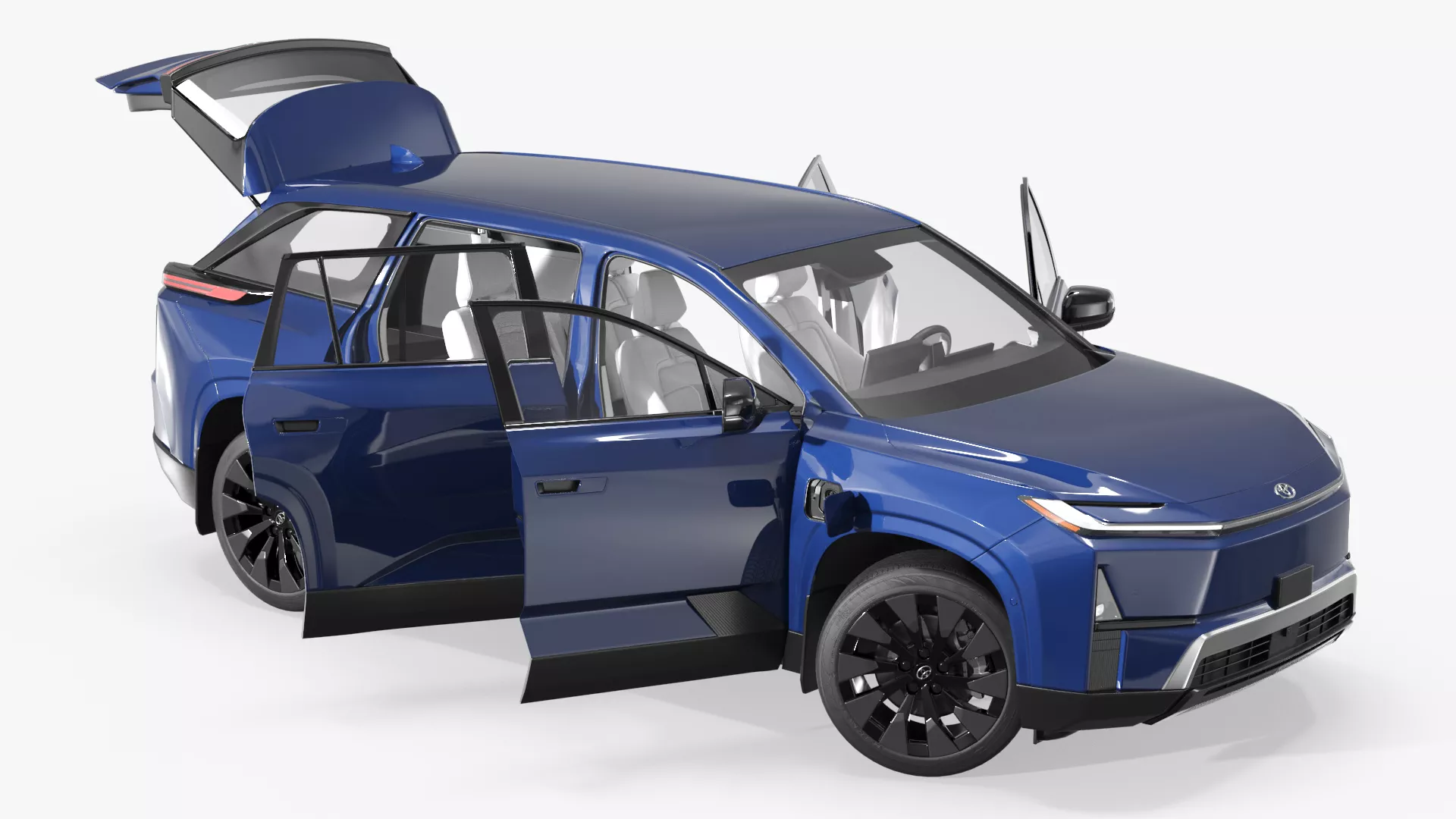 2027 Toyota Highlander EV Rigged for Cinema 4D 3D model
