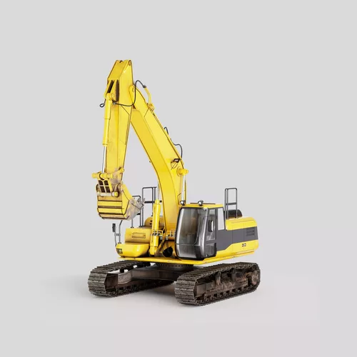 Rigged Animated Excavator - Realistic 3D Model