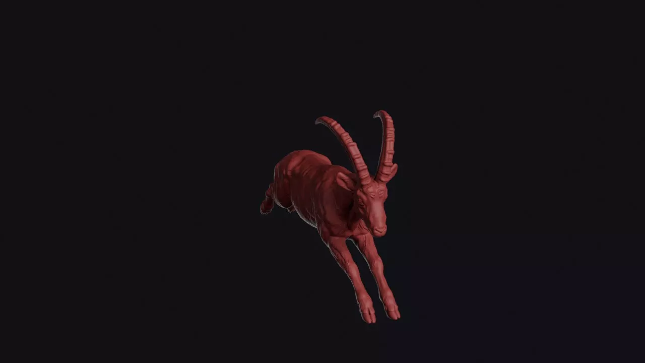 Leaping Walia Ibex 3D print model