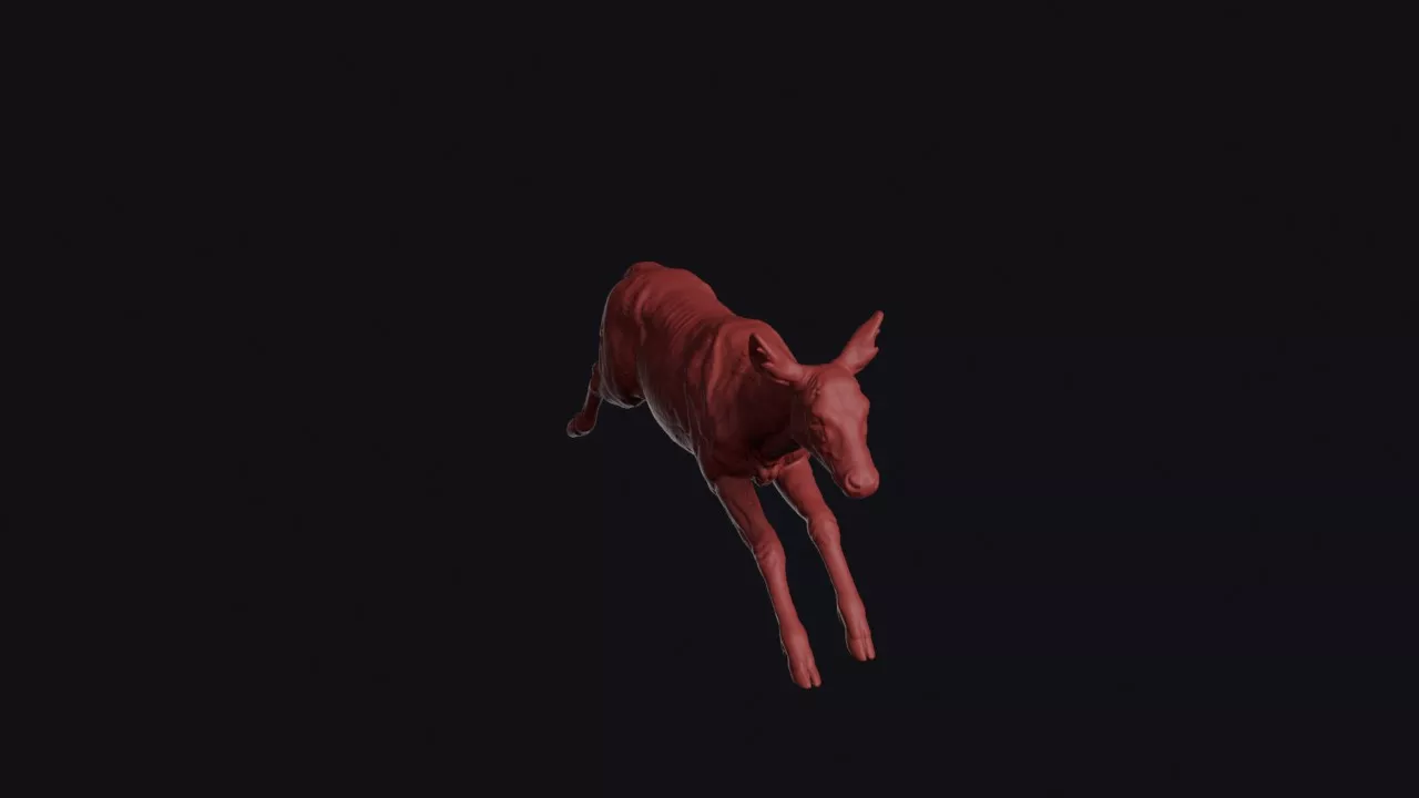 Leaping Sambar Deer 3D print model