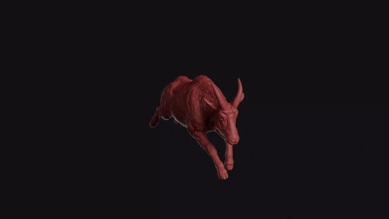 Leaping Rocky Mountain Goat 3D print model