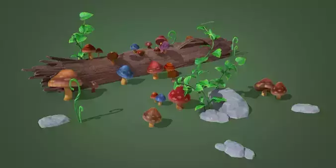 Cartoon Mushroom Free 3D model