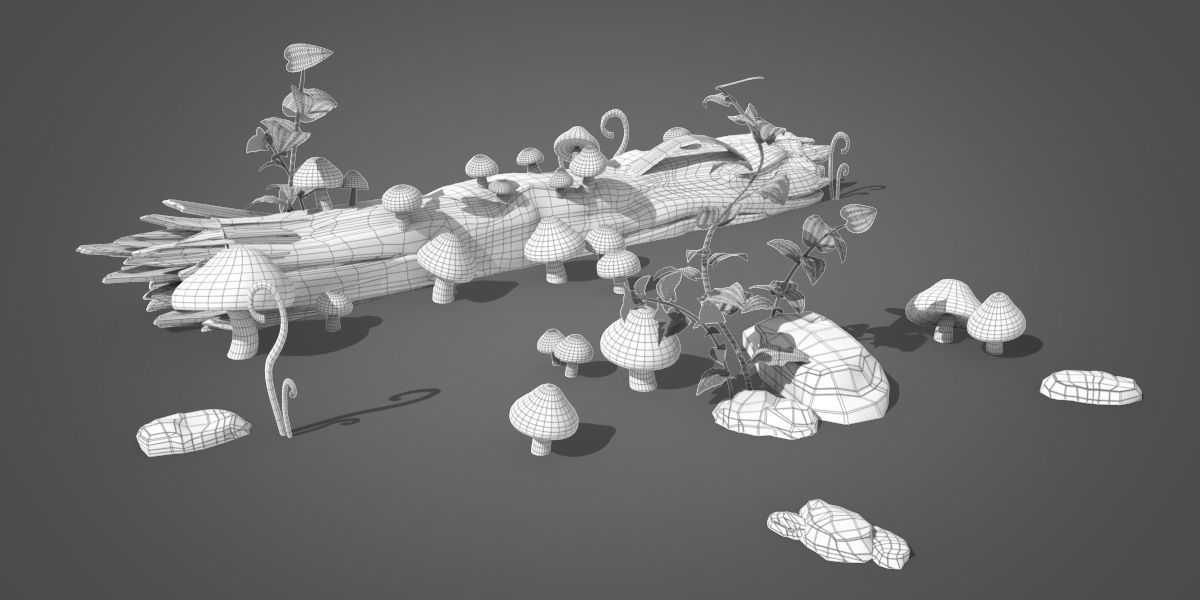 Cartoon Mushroom Free 3D model_2