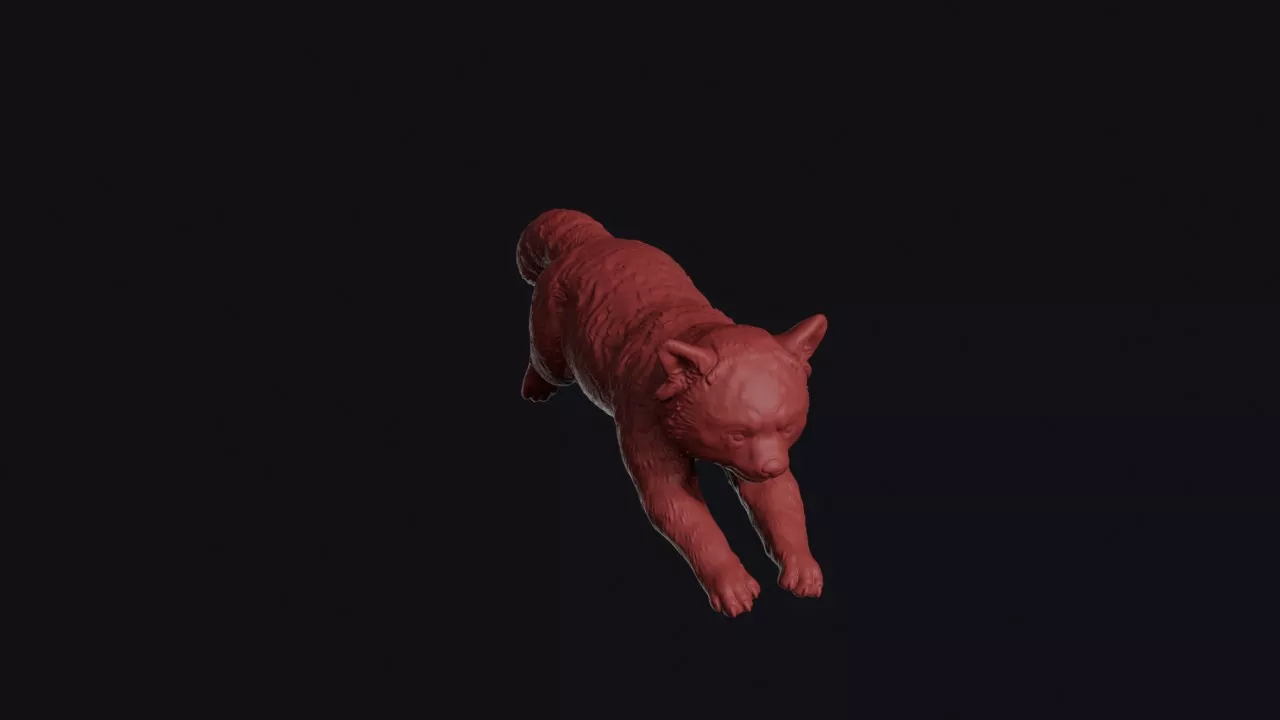 Leaping Red Panda 3D print model