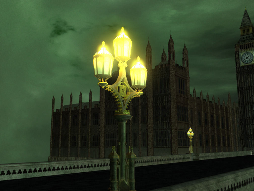 Big Ben Westminster Bridge gritty-style textures 3D model_2